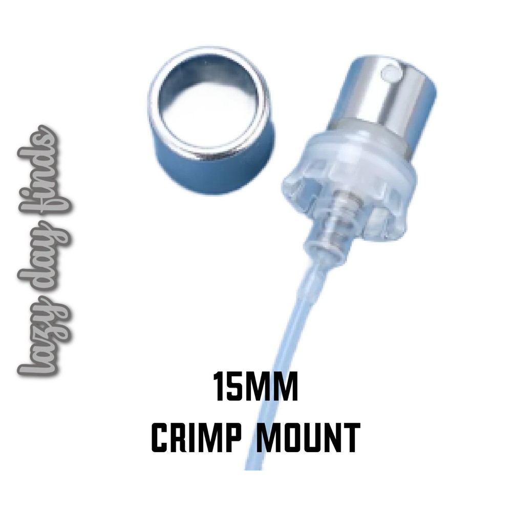 10 pieces - 15mm Diameter Crimp Type Aluminum Perfume Sprayer Silver Atomizer