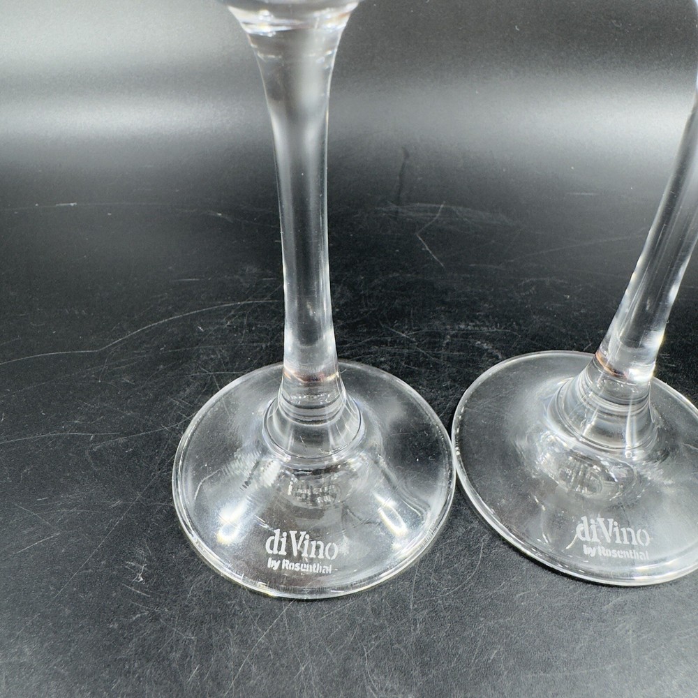 DeVino by Rosenthal Clear Crystal Glasses Hand Blown Small Cups Barware Set 2