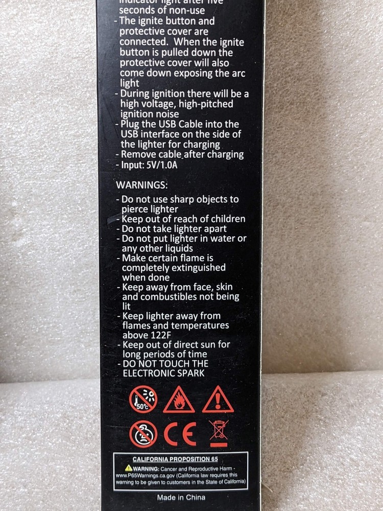 🔥New🔥 2 x Windproof Rechargable USB Lighter 9" Long (O2)