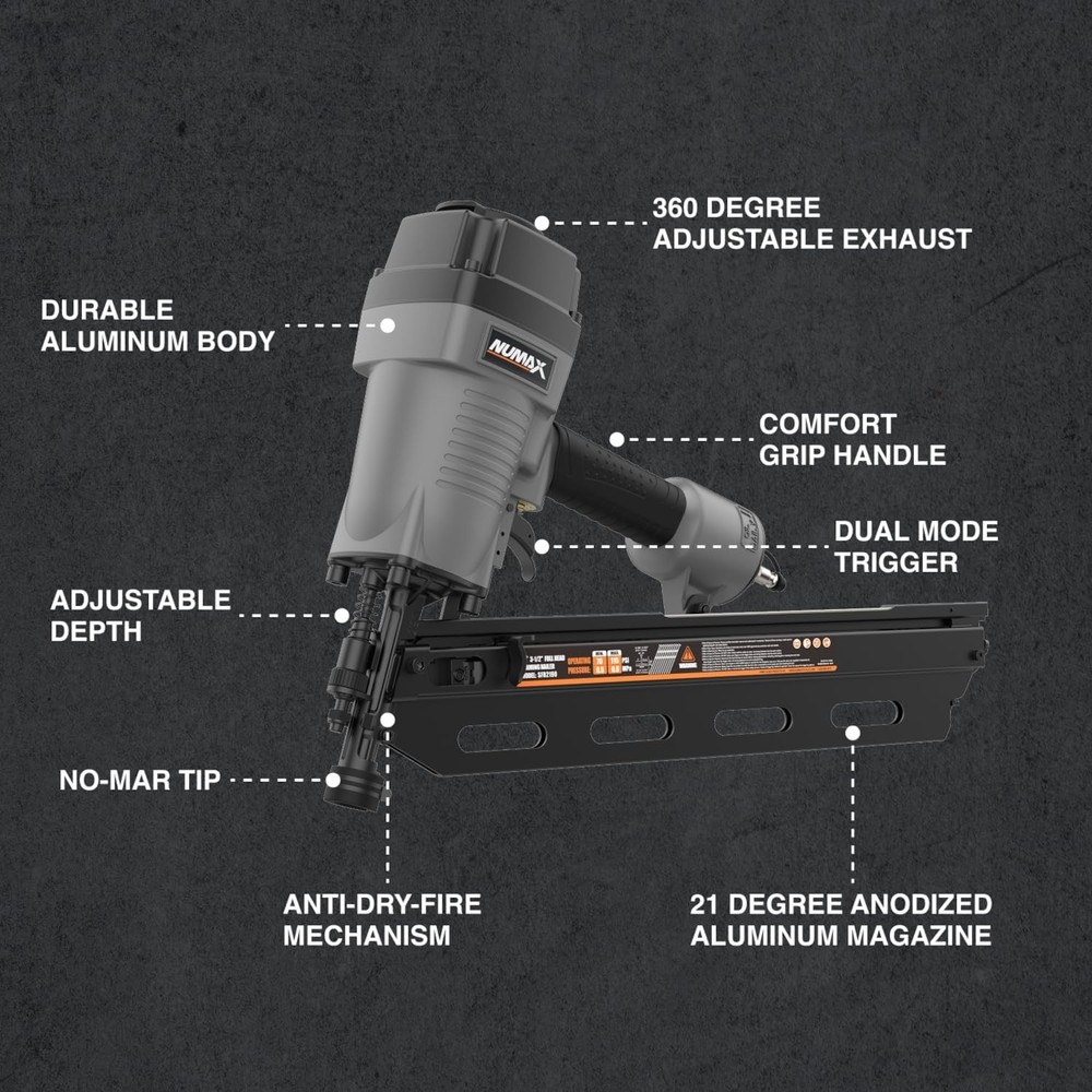 Heavy-Duty 21° Framing Nailer