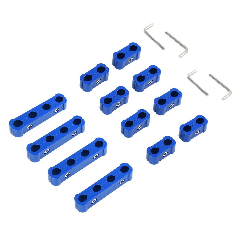 Spark Plug Heat Shield Protector Engine Spark Plug Wire Separator Blue 20Pcs