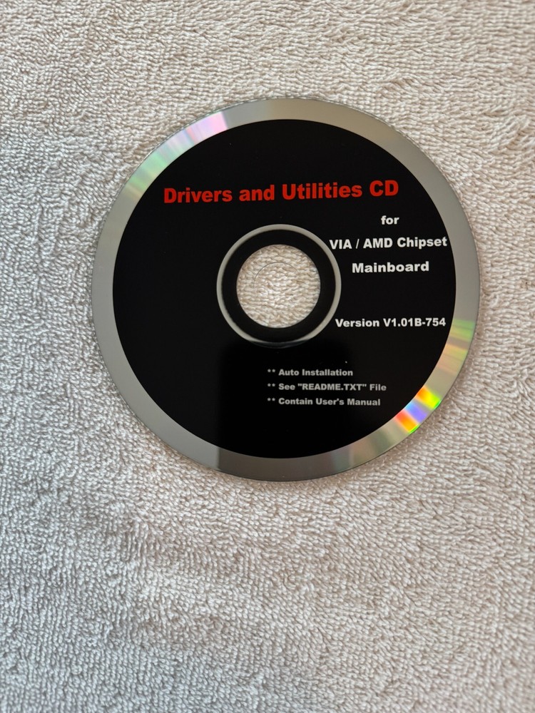 Drivers and Utilities CD for VIA/AMD Chipset Mainboard - CD ONLY!!