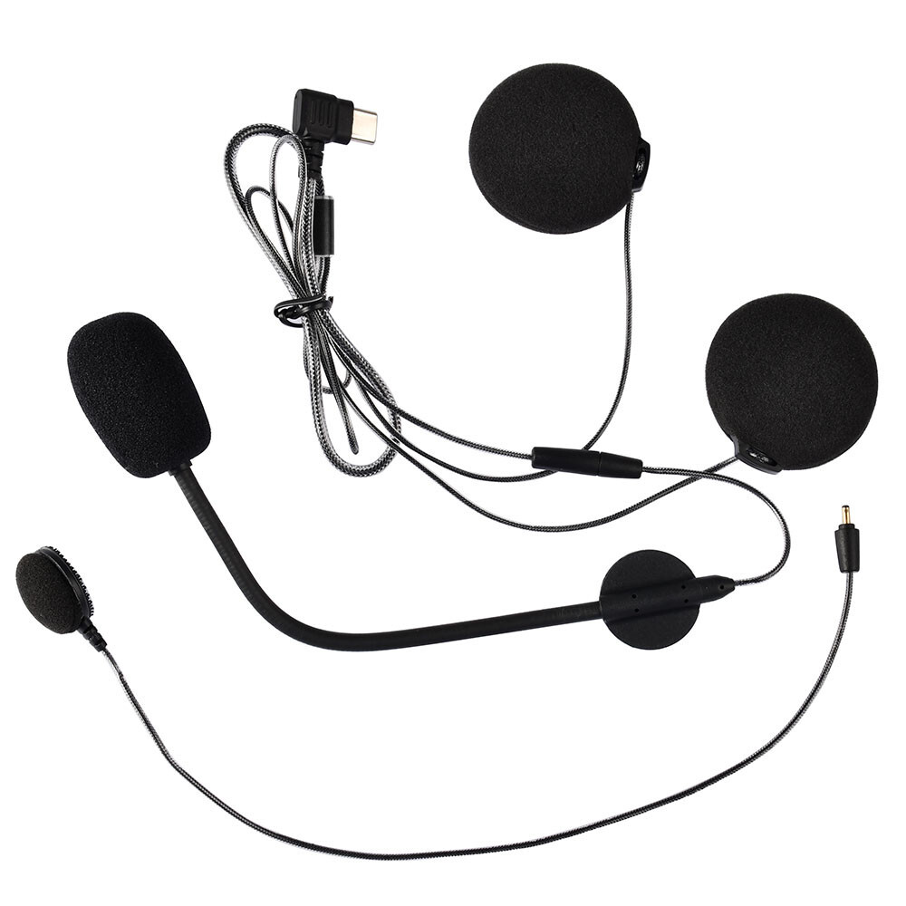 For M1-S Plus Motorcycle Intercom Microphone Speaker Earphone Metal Clip & Base