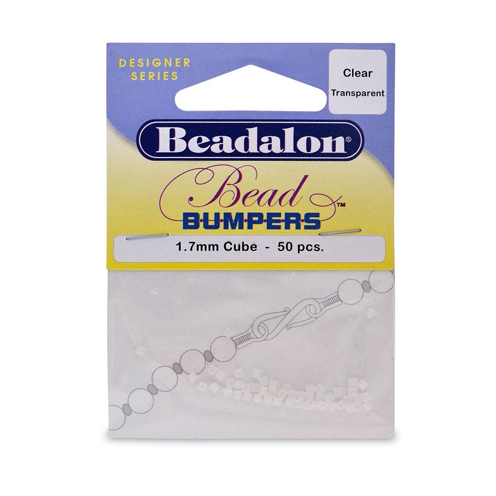Beadalon Bead Bumper 1.7mm Cube Clear 50piece