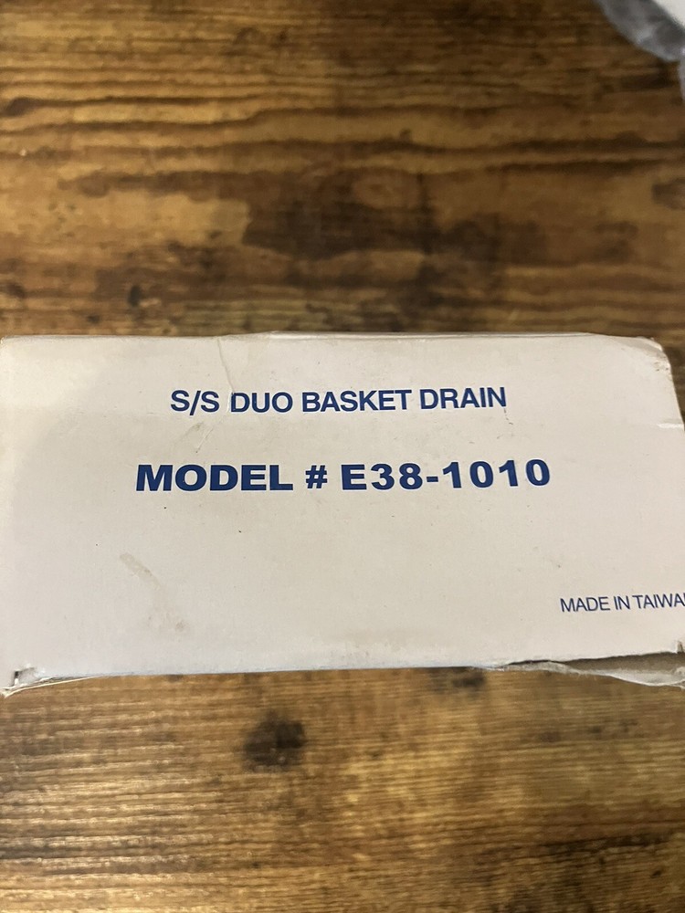 S/S DUO BASKET DRAIN MODEL # E38-1010