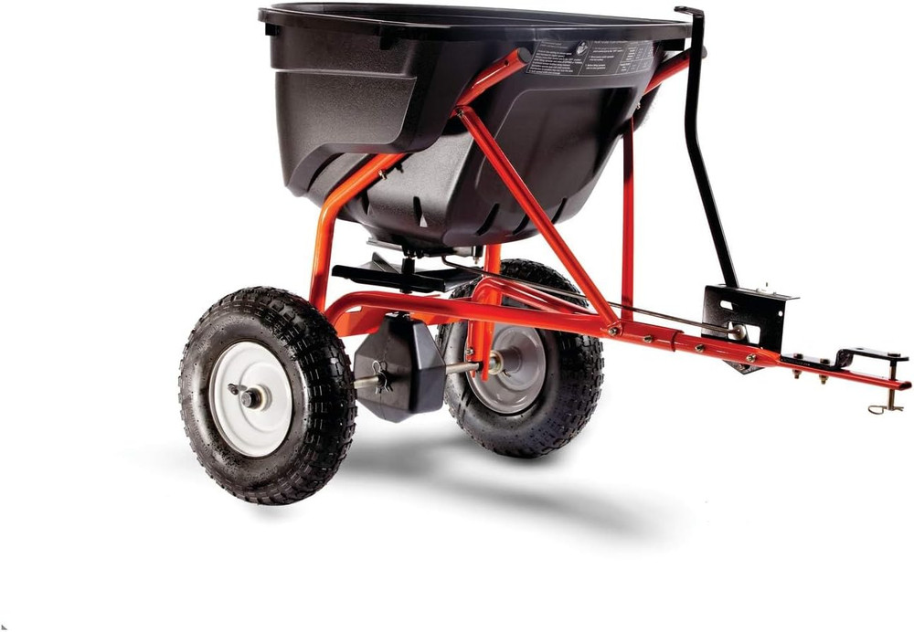 45-0463 Pull behind Broadcast Spreader,130 Lb. Hopper Capacity Designed for Seed