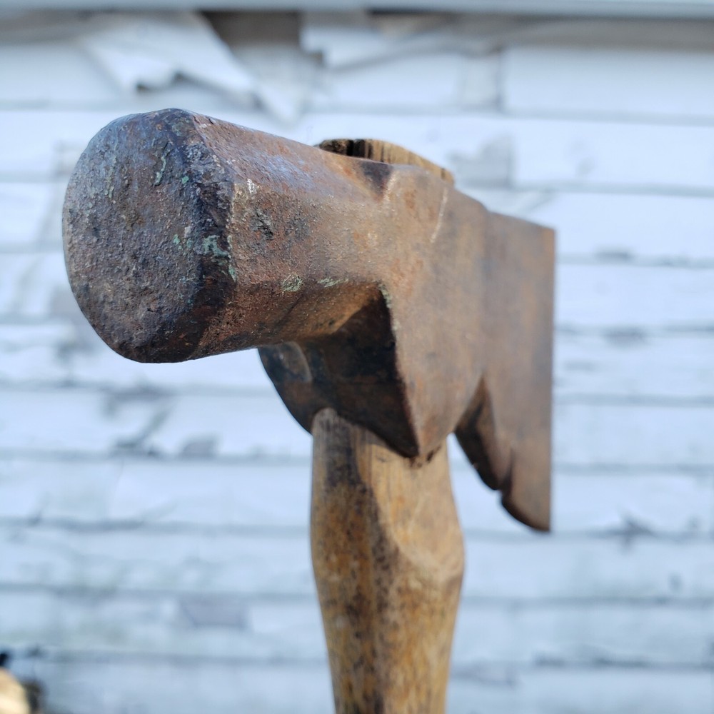 Vintage WIZARD Carpenter Hatchet Axe Roofing Hammer Multi Tool Camping Hunting