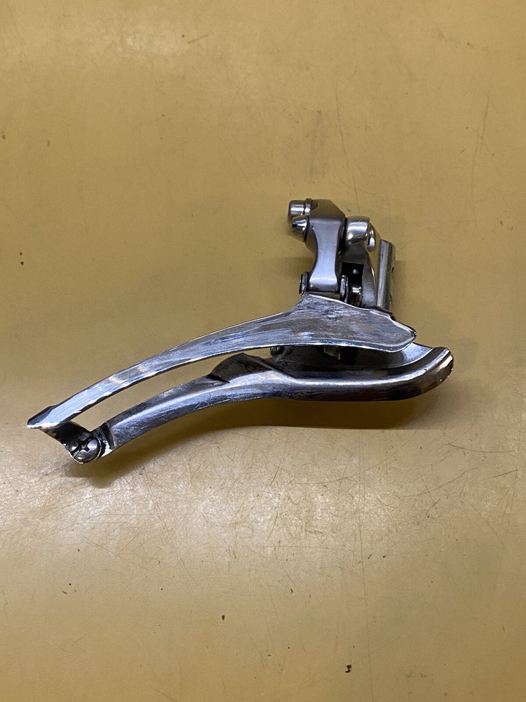 Silver Shimano FD-7403 Double Brace-on Front Derailleur