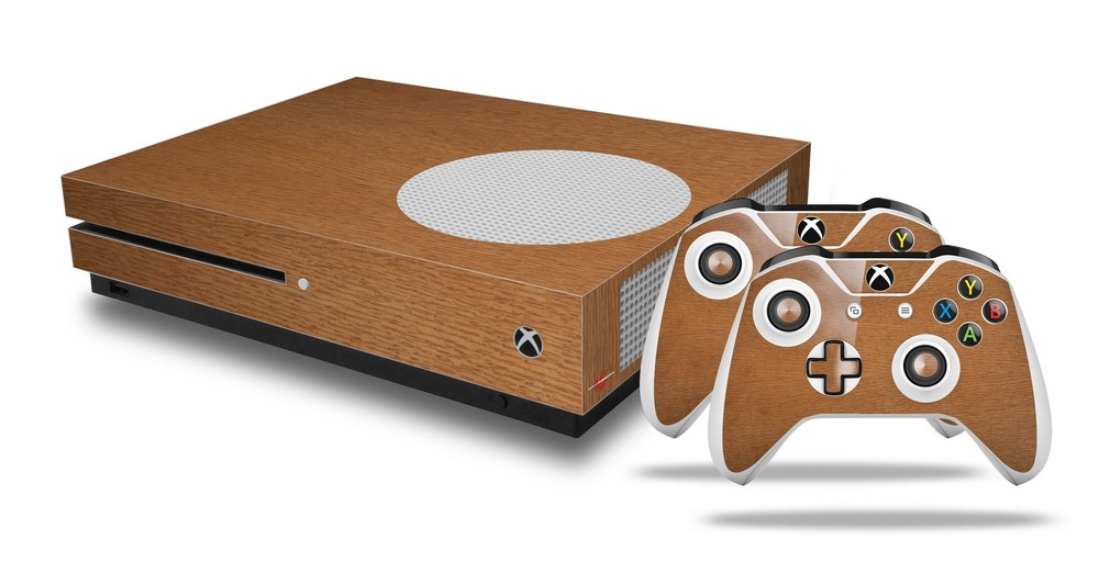 Skin XBOX One S Console Controller Wood Grain - Oak 02