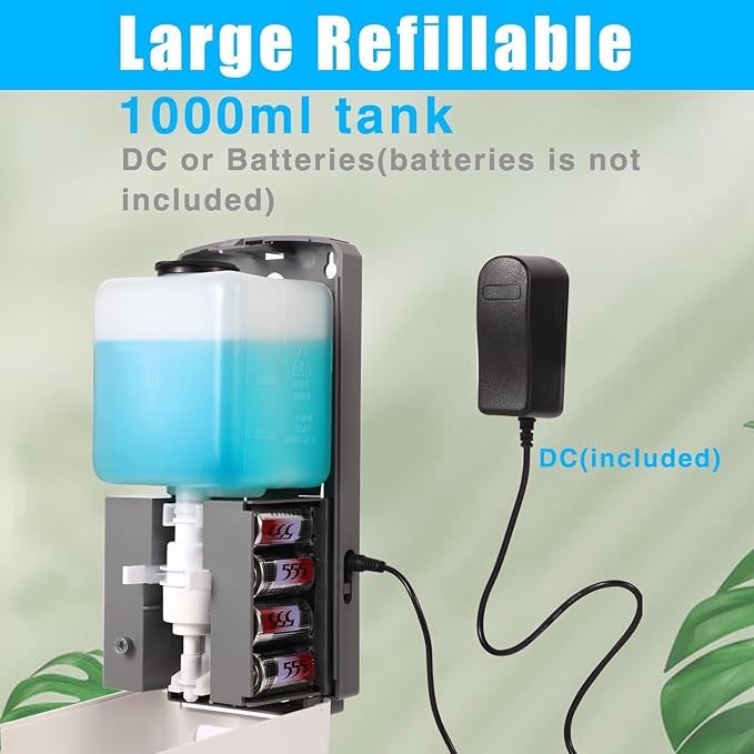 Touchless Automatic Foaming Hand Soap Dispenser Wall Mount, Motion Sensor Foam