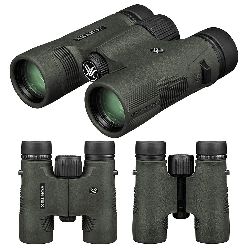 Vortex Optics Diamondback HD 8x28 Binocular with Free Camo Forest Hat Bundle