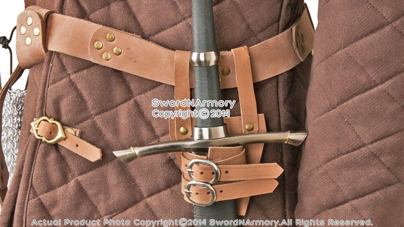 Brown Leather Broadsword Frog
