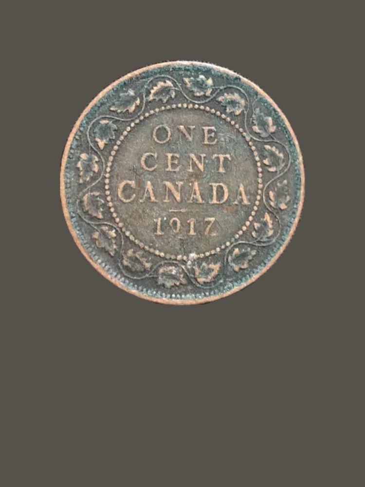 1917 Canada 1 Cent Bronze Coin - VF (Very Fine) condition