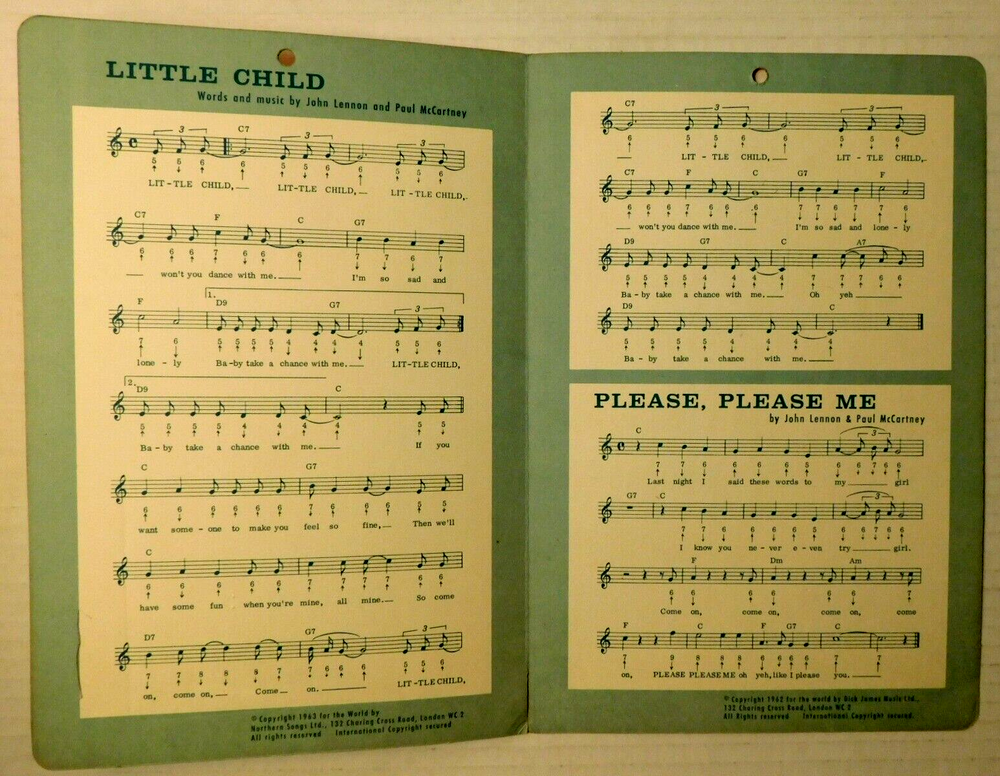 Beatles Original 1964 Harmonica Backing Card (NO HARMONICA OR PLASTIC COVER)
