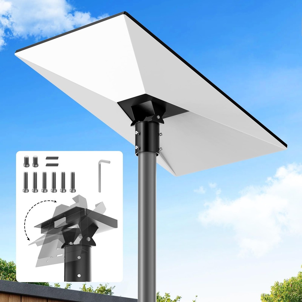 Bloazzup Starlink Pole Adapter, Adjustable Angle Pipe Black
