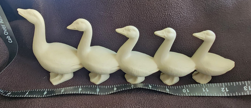Ready to Paint Ceramic Bisque Five Ducks in a Row