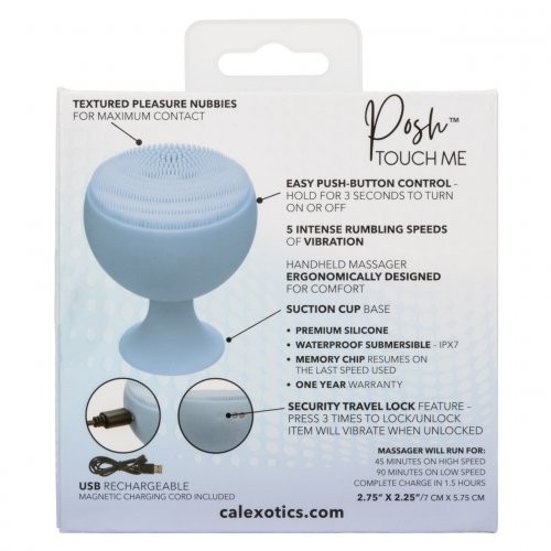 Posh Touch Me Handheld Massager with Suction Cup Base