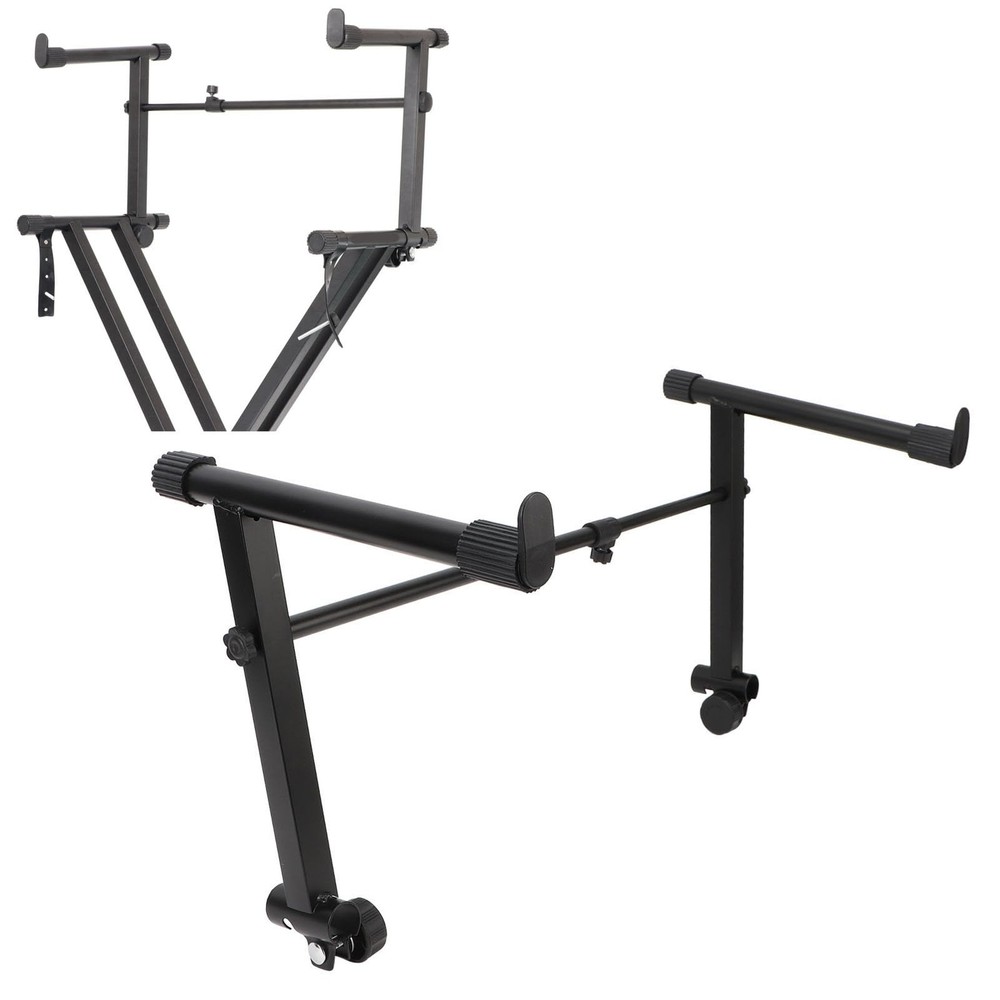 Universal L Shaped Second Tier Stand, 2 Tier, Adjustable 16.5-29.5in, Extension