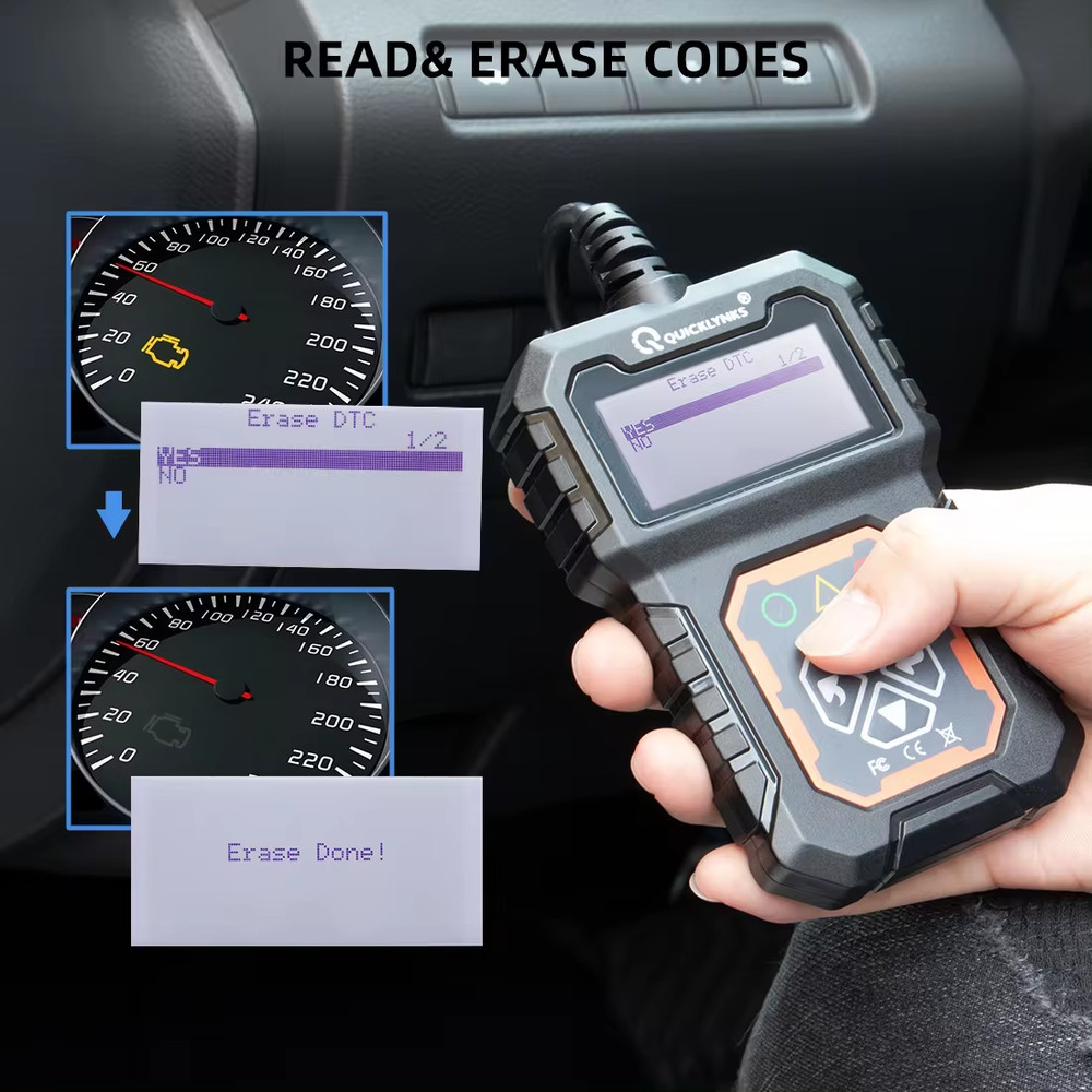 Car Full OBD2/EOBD Scanner Engine System Check Code Reader Diagnostic Scan Tool