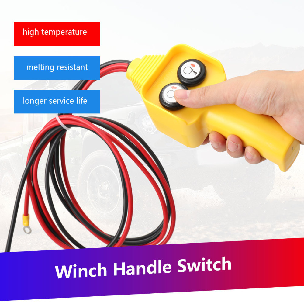 Winch Control Switch Winch Wired Controller Handle Assembly Push Button 12V/24V