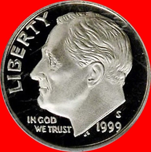 1999 S Clad Roosevelt Dime Deep Cameo Gem Proof