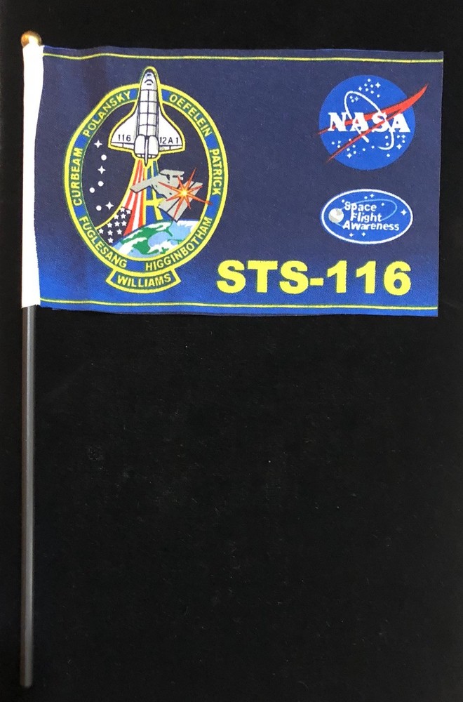 STS-116 SPACE FLIGHT AWARENESS EVENT HAND HELD FLAG