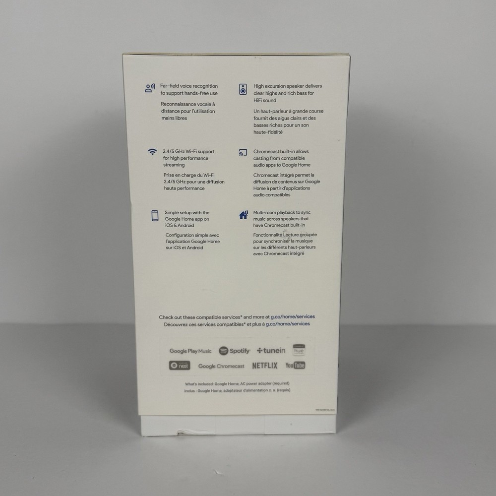 Google Home - Smart Speaker & Google Assistant Light Grey & White/Slate