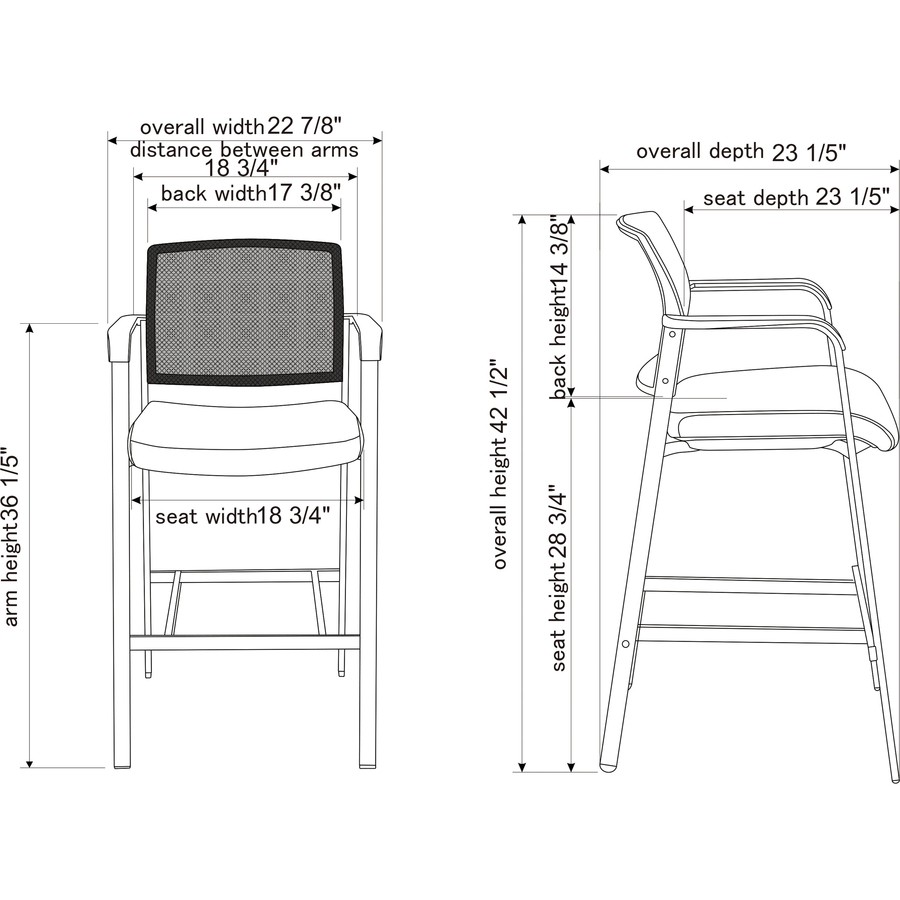 Lorell Mesh Back Guest Stool (llr-30954) (llr30954)