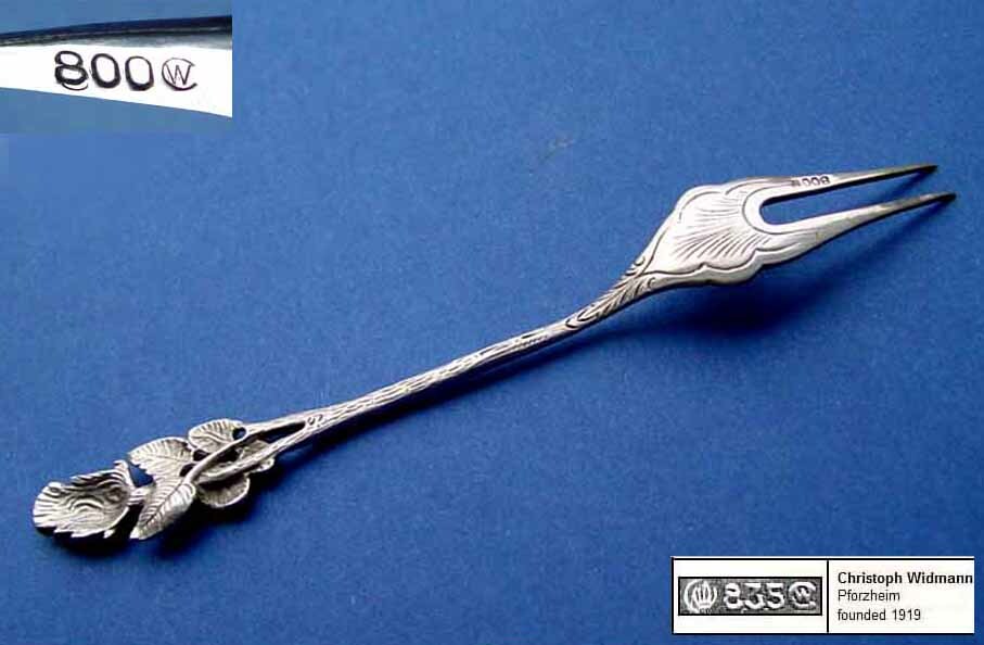 Serving Fork, Hildesheimer Rose, C. Widmann, 800 Silver B376