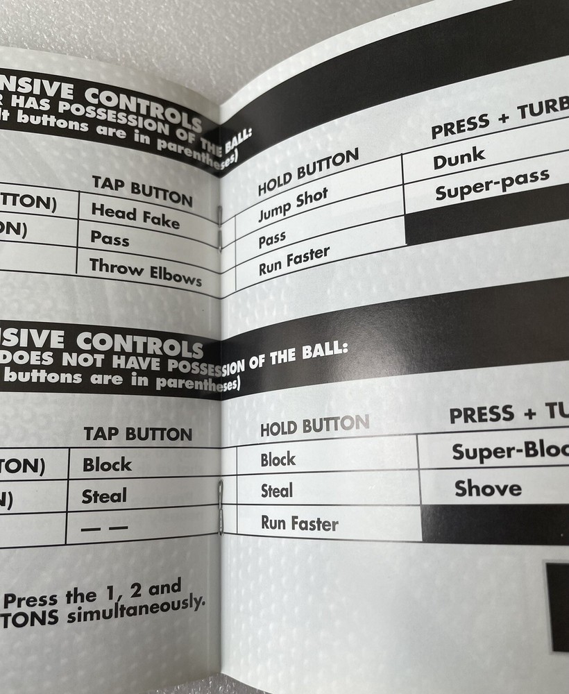 NBA Jam - Sega Game Gear - Manual Only