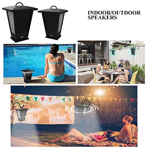 Bluetooth Speakers Waterproof, 2 Packs True Wireless Stereo Colored Lights