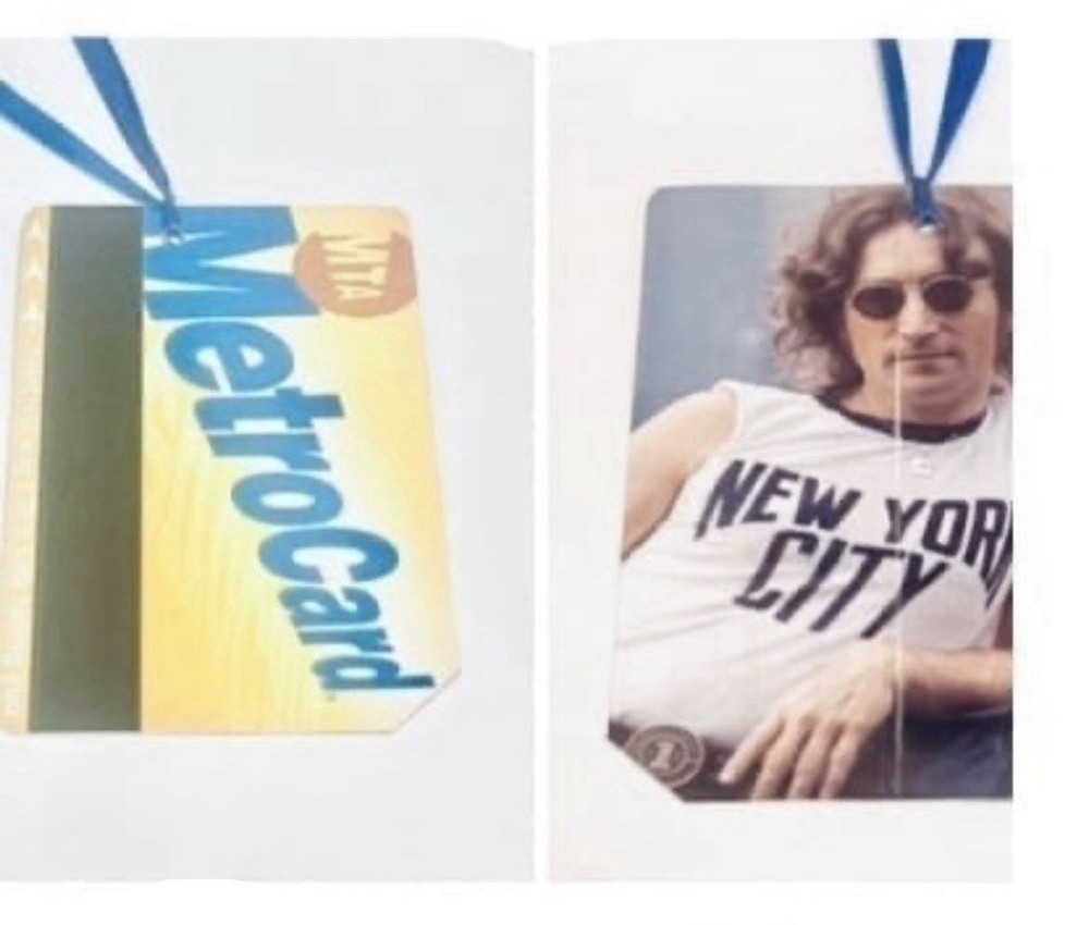 John Lennon NYC MetroCard Bookmark