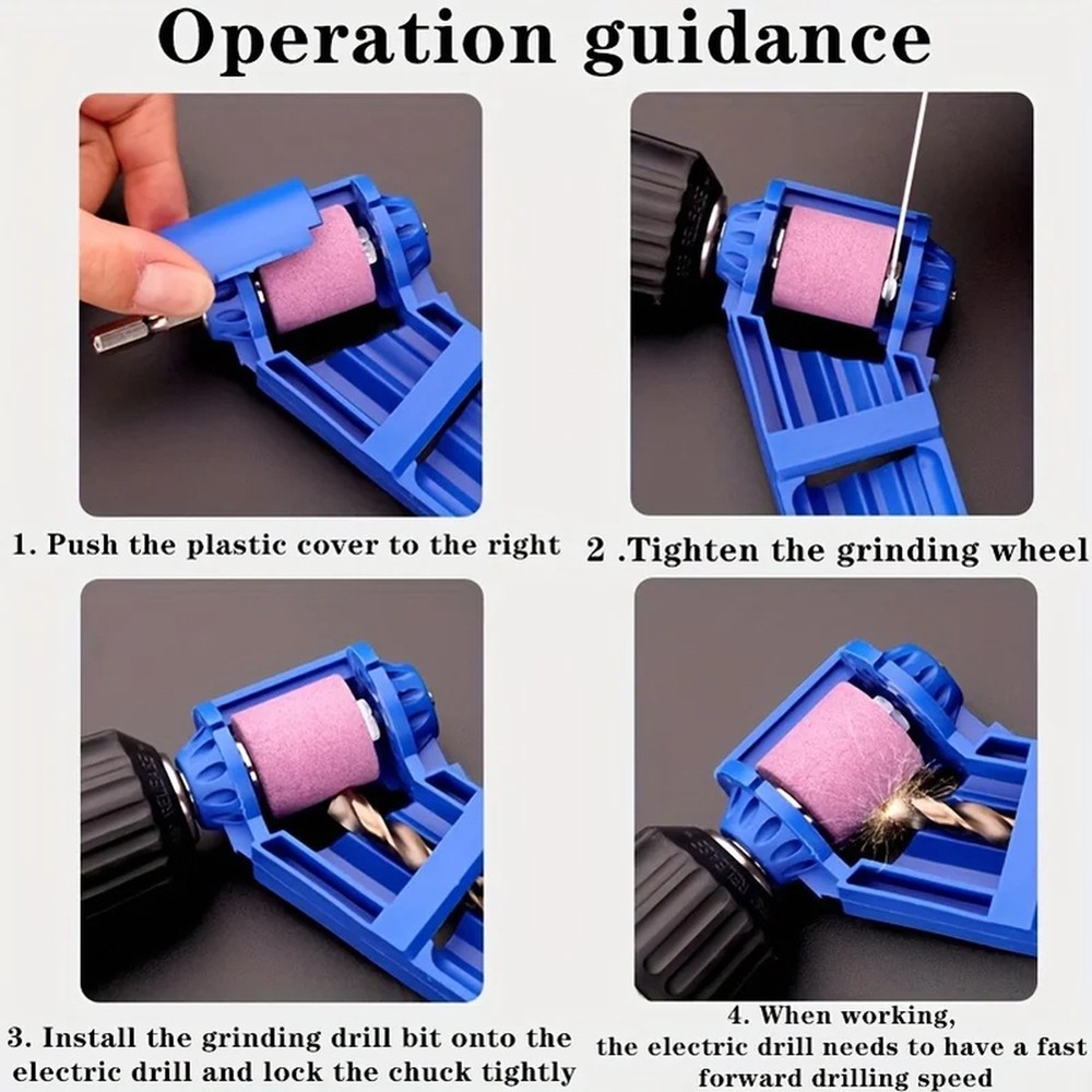 Portable Drill Bit Sharpener With Grinding Wheel For Quick Nail Bit