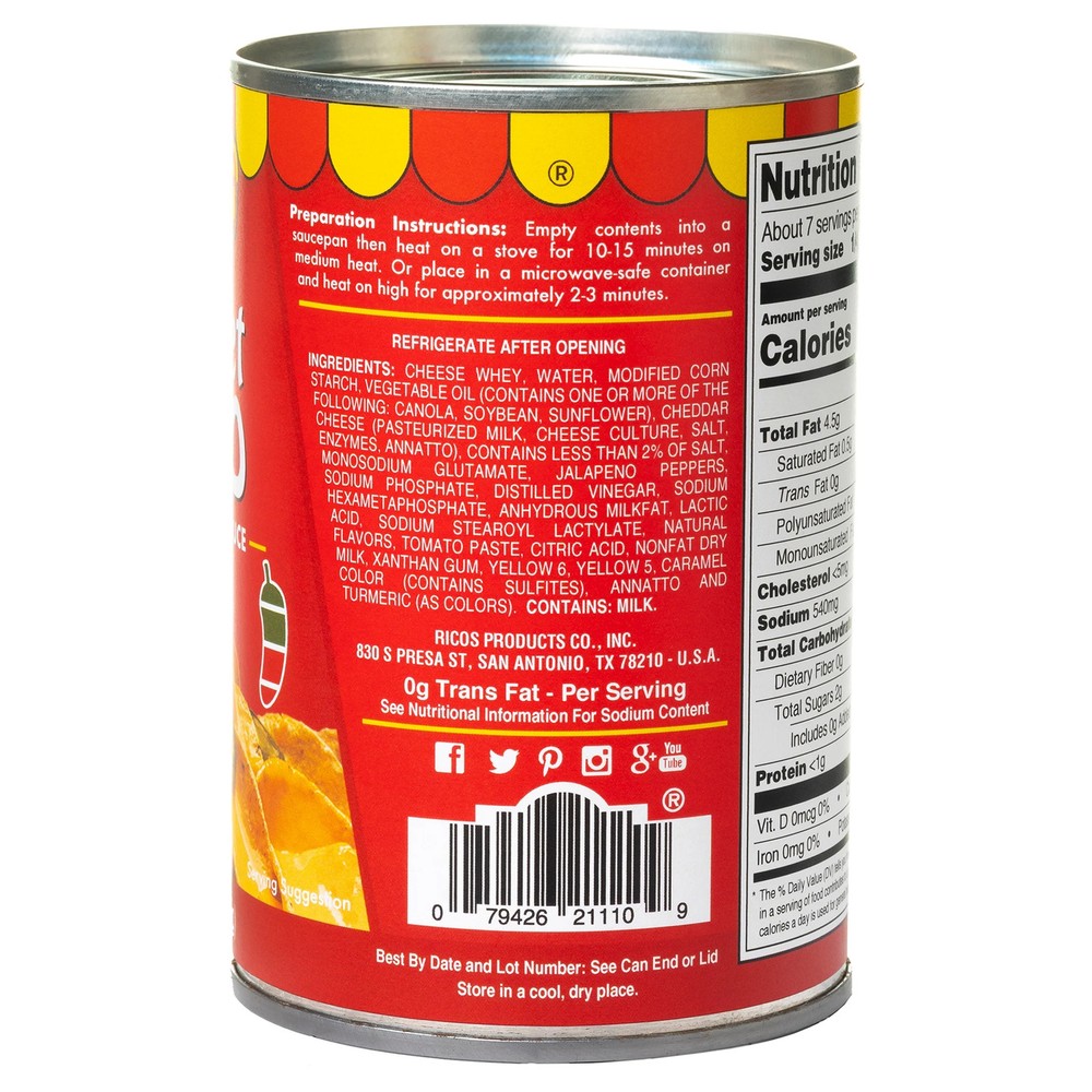 Nacho Cheddar Cheese Sauce Shelf Stable