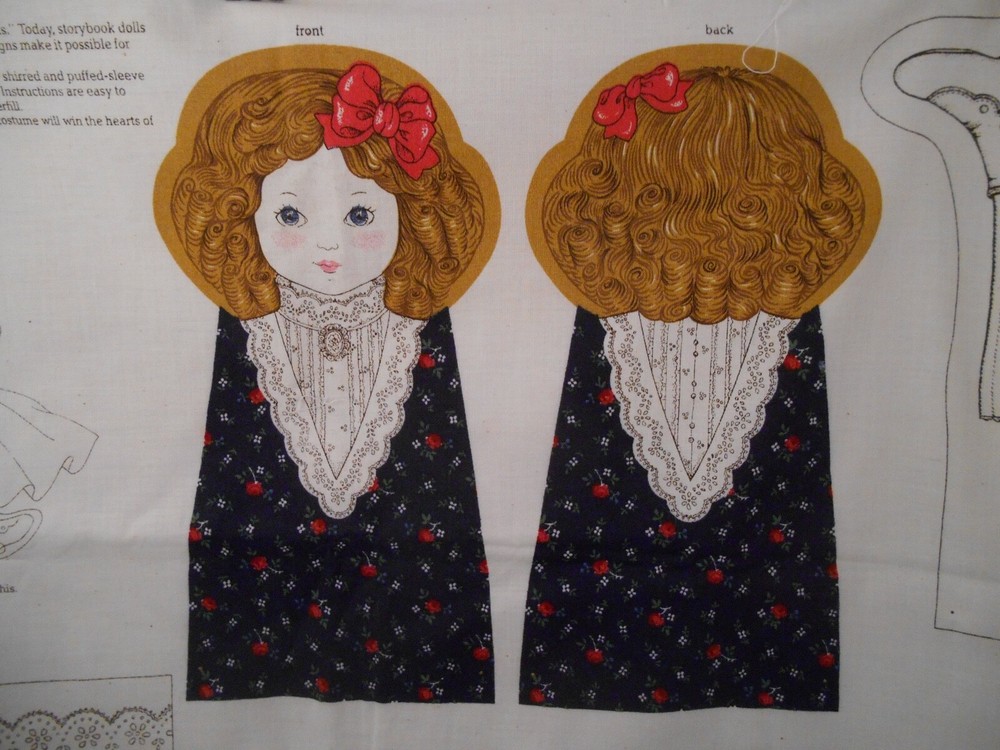 Goldilocks Once Upon a Time Fabric Pattern Panel Cut-out Doll Sew it Yourself
