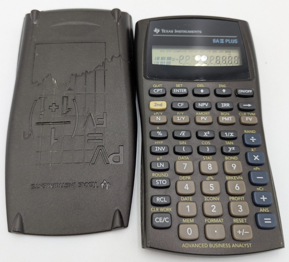 Texas Instrument TI-BA II Plus - Advanced Financial Calculator Tested