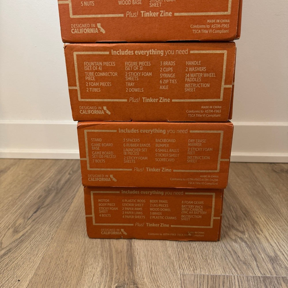 KiwiCo Tinker Crate STEM Science Engineering Kit Bundle 7 Boxes Ages 9+ NEW