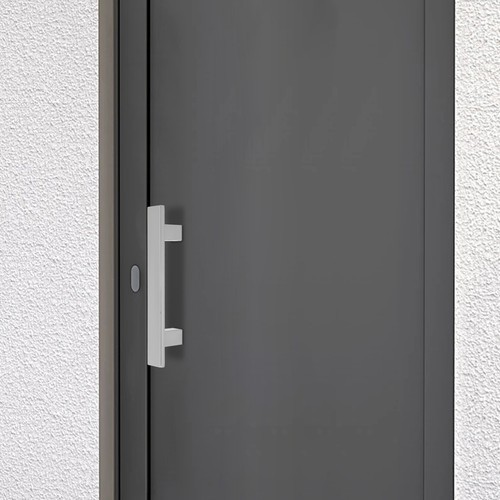 H-shaped Sliding Door Pull Handle, Double Sided Push Pull Door Handle, Silver