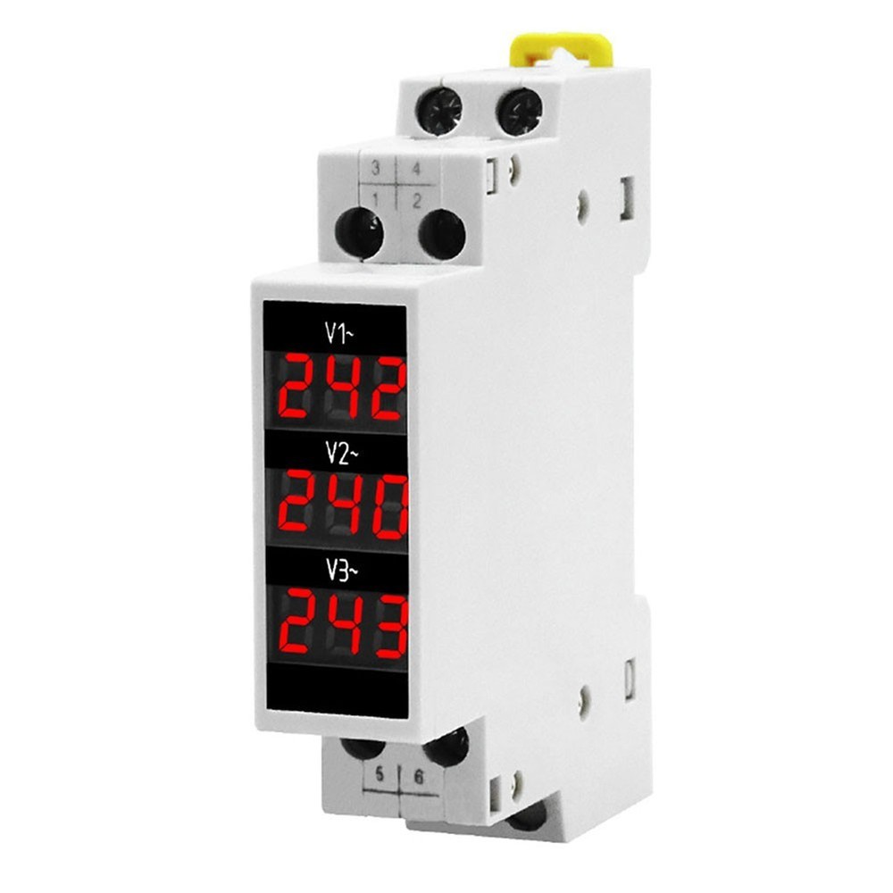 Digital Voltmeter BV3R Three Phase AC 50 500V For Din Rail Panel Mount