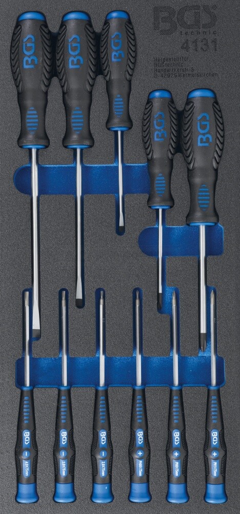 BGS Workshop Trolley Insert 1/3: Screwdriver Set | 11pc - 4131