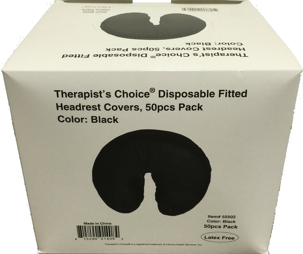 ® Disposable Fitted Face Rest Covers Color Black 50 pcs per box