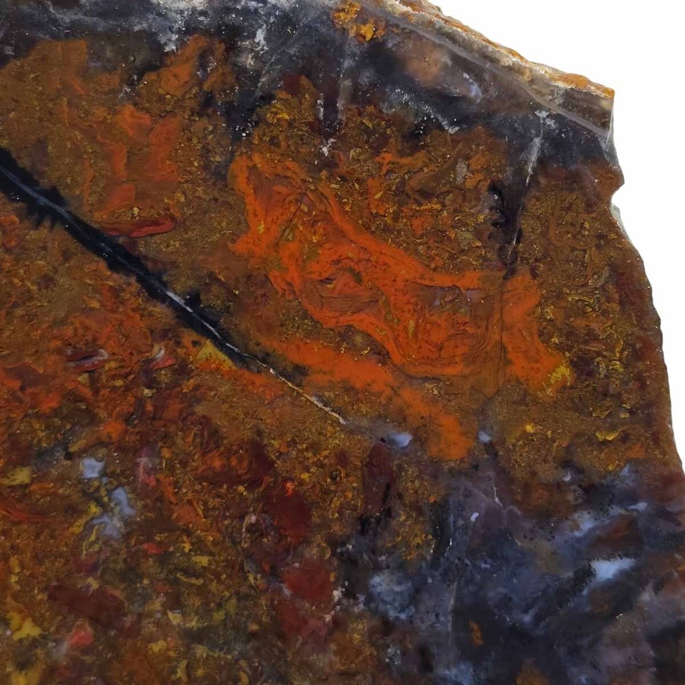 Utah Raspberry Agate Slab Lapidary Stone Slice Cut Rock