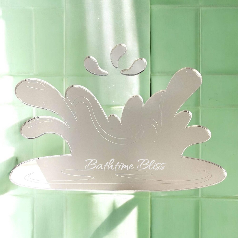 Etched Wave Splash Shaped Mirrors