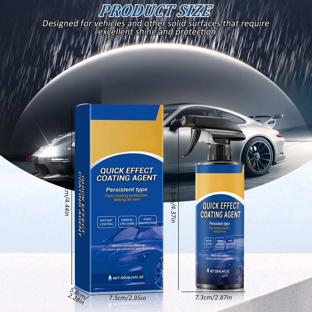 2PCS Car Coating Spray, Quick Effect Agent, Quick-Advanced Car...