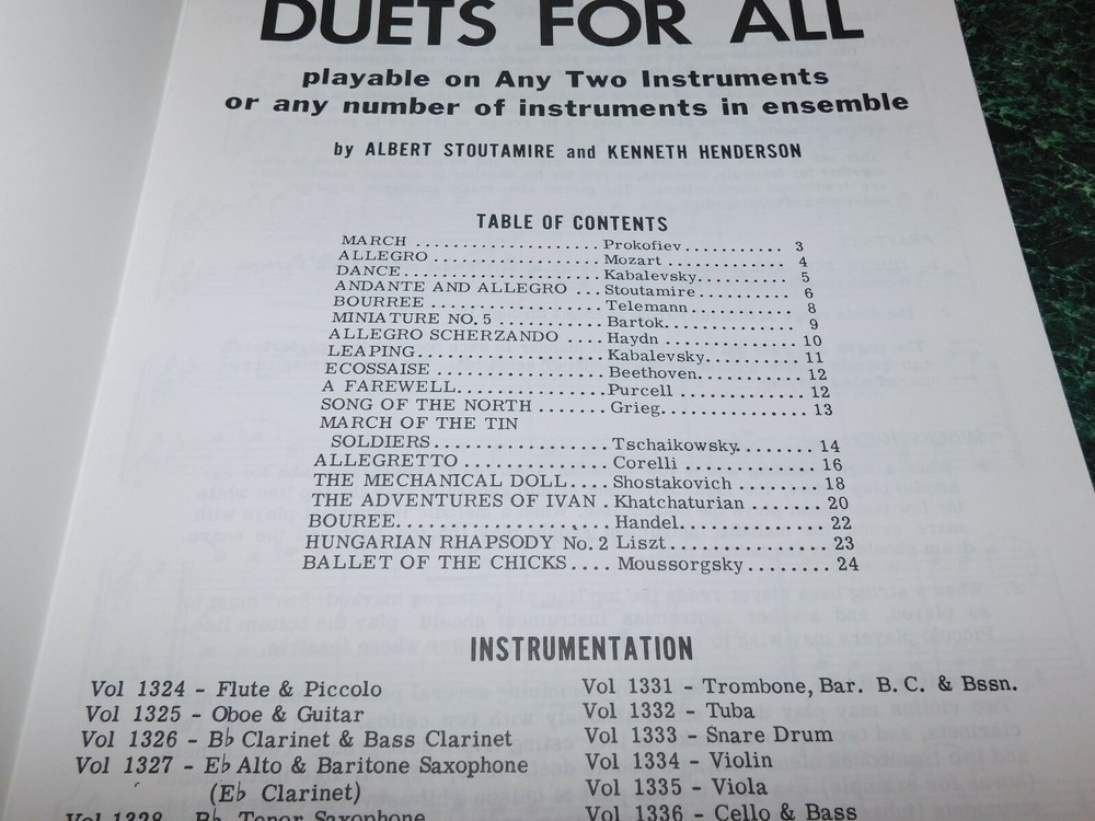 Duets for All Flute Piccolo by Albert Stoutamire