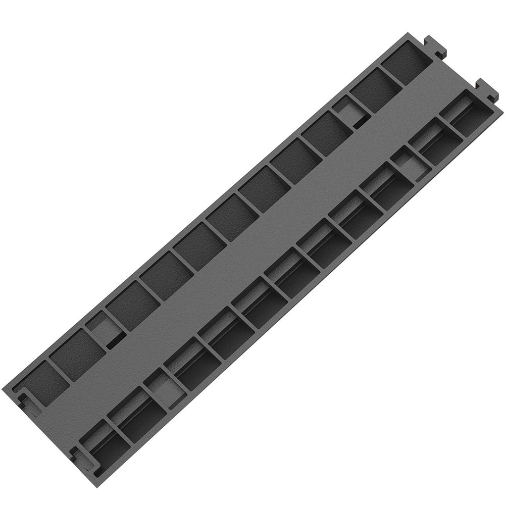 5 Pack 2 Channel Cable Protector Ramps 11000LBS Capacity Rubber Speed Bump