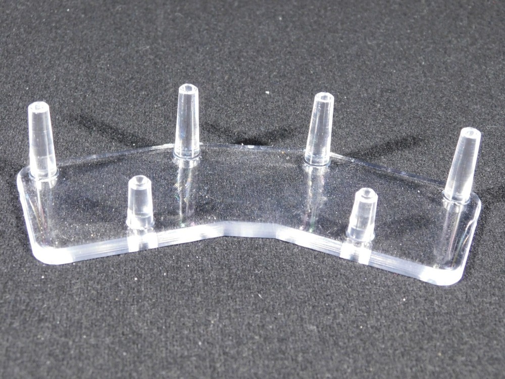 DOUBLE Three Post SPHERE Display Stand SMALL Size Clear Acrylic