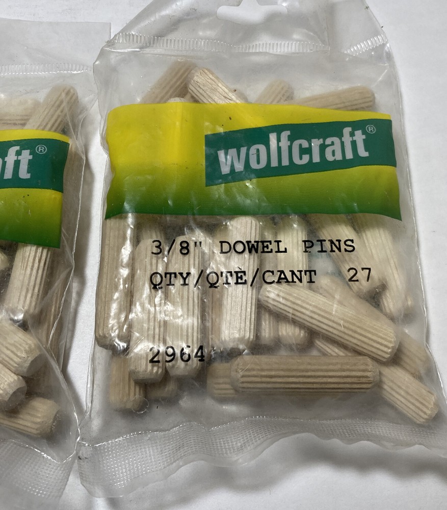 2 Packs Wolfcraft 2964 3/8" Dowels Pins