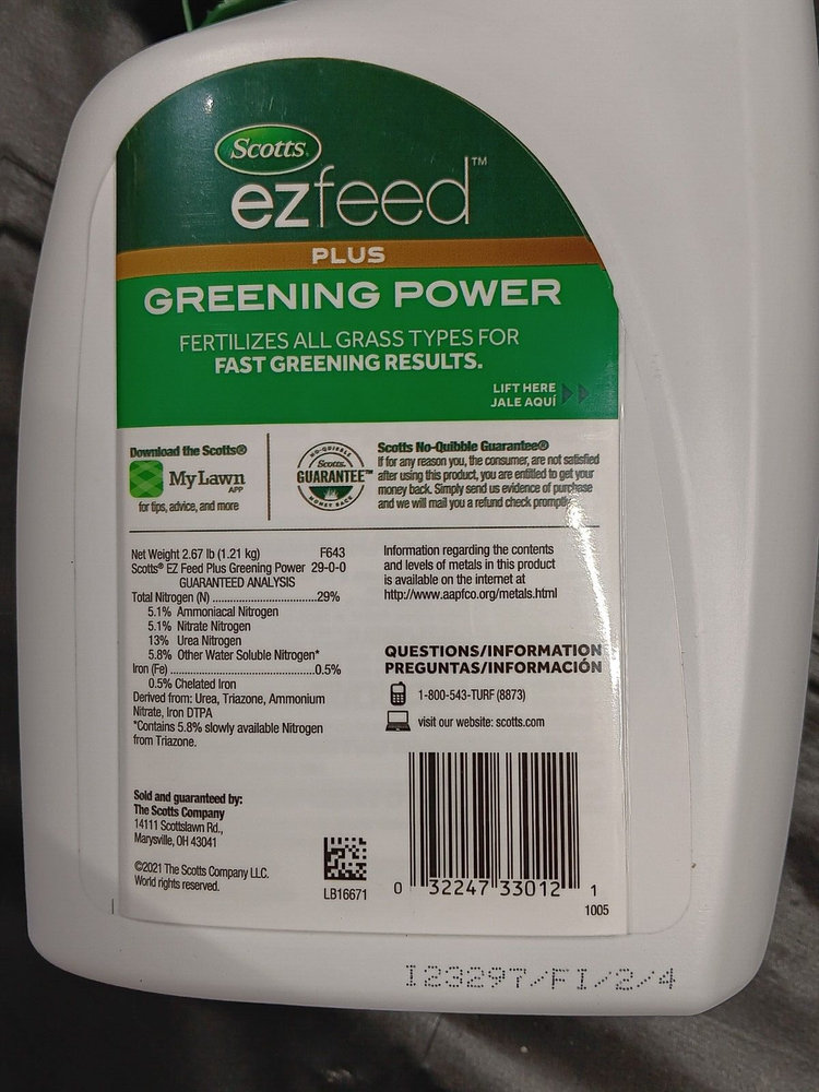 Scotts EZ Feed Lawn Fertilizer 32 Oz Bottle