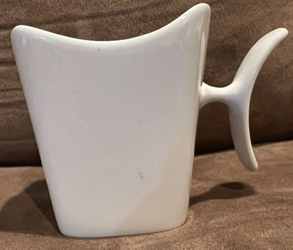 Pfaltzgraff White Cup Mug Swoop Pattern 4 1/4" 6 available